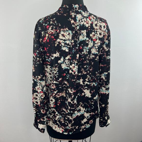 W118 by Walter Baker Black Long Sleeve V-Neckline Polyester Pocket Blouse Size M - Picture 2 of 6